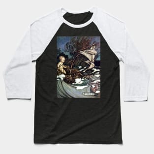 Peter Pan at Kensington Gardens (frontispiece) - Arthur Rackham Baseball T-Shirt